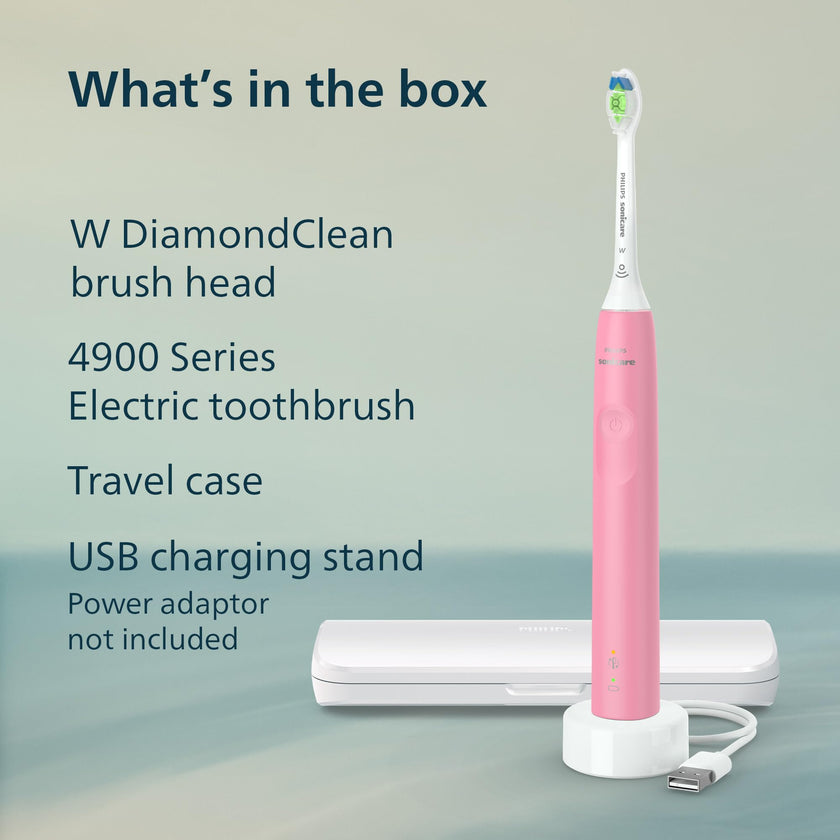 Philips Sonicare 4900 Rechargeable Electric Toothbrush, 1 Brush Head, Pink 🍁 All In One Marketplace Canada