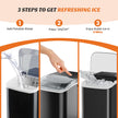 Sweetcrispy Countertop Ice Maker with Handle, 26lbs/24H Portable Ice Machine, 9 Bullet Ice Cubes Ready in 6 Mins, Self-Cleaning, Quiet Compact Ice Maker for Home, Kitchen, RV, Camping, Black 🍁 All In One Marketplace Canada
