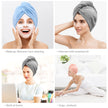 3 Pack Microfiber Hair Towel BEoffer Super Absorbent Hair Wraps for Women Wet Hair, Fast Drying Hair Turban, Hair Caps with Buttons for Drying Curly, Long & Thick Hair Anti Frizz (Gray+Pink+Blue) 🍁 All In One Marketplace Canada