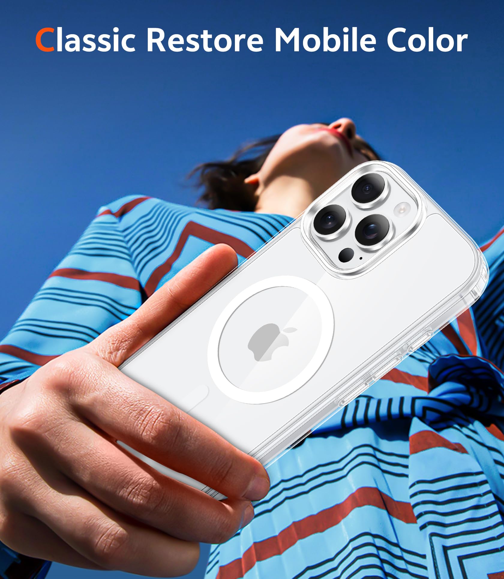 FNTCASE for iPhone 16 Pro Case: Clear Magnetic Phone Cases with Screen Protector Slim Anti Yellowing Rugged Shockproof Protective Transparent Cell Phone Cover (A-Clear Magnetic) 🍁 All In One Marketplace Canada
