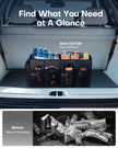 HOTOR Trunk Organizer - Car Organizer, Foldable Trunk organizer for SUVs & Sedans, Car Accessories, Tools, Sundries, 2 Compartments, Black 🍁 All In One Marketplace Canada