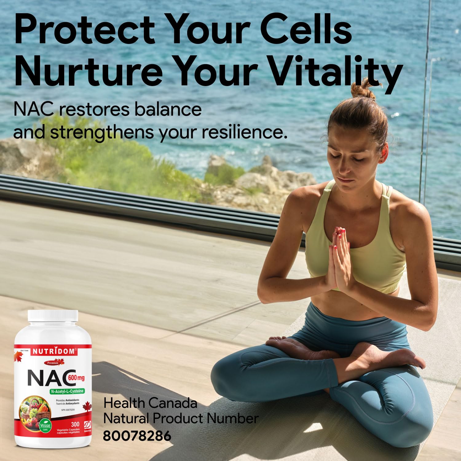 Nutridom NAC 600 mg, 300 Capsules, Canadian-Made N-Acetyl-L-Cysteine Supplement, Non-GMO, Vegan, Gluten Free, Made in Canada 🍁 All In One Marketplace Canada