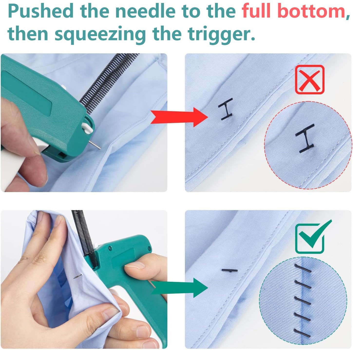 Mini Stitch Gun for Clothes, Mini Clothing Stitcher Gun, Speedy Clothing Fixer Stitchy, Quick Stitch Sewing Gun Kit with 2500 Black & 2500 White Fasteners, 6 Needles and Hard Case - Not Standard Gun 🍁 All In One Marketplace Canada