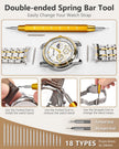 EasyTime Watch Repair Kit, Watch Link Removal Tool, Watch Band Adjustment, Including Watch Back Case Opener, Spring Bar, Operation Manual, Suitable for Battery Replacement and Strap disassemble 🍁 All In One Marketplace Canada