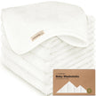 6-Pack Organic Baby Washcloths - Soft Viscose from Bamboo Washcloth, Baby Wash Cloths, Baby Wash Cloth for Newborn, Kids, Bath Baby Towels, Face Towel, Face Cloths (White) 🍁 All In One Marketplace Canada