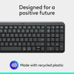 Logitech K250 Bluetooth Keyboard with Numpad, Easy Connectivity, Compact Wireless Keyboard Made with Recycled Plastic, Spill-Resistant, Comfortable Keys - Windows/MacOS - Graphite 🍁 All In One Marketplace Canada