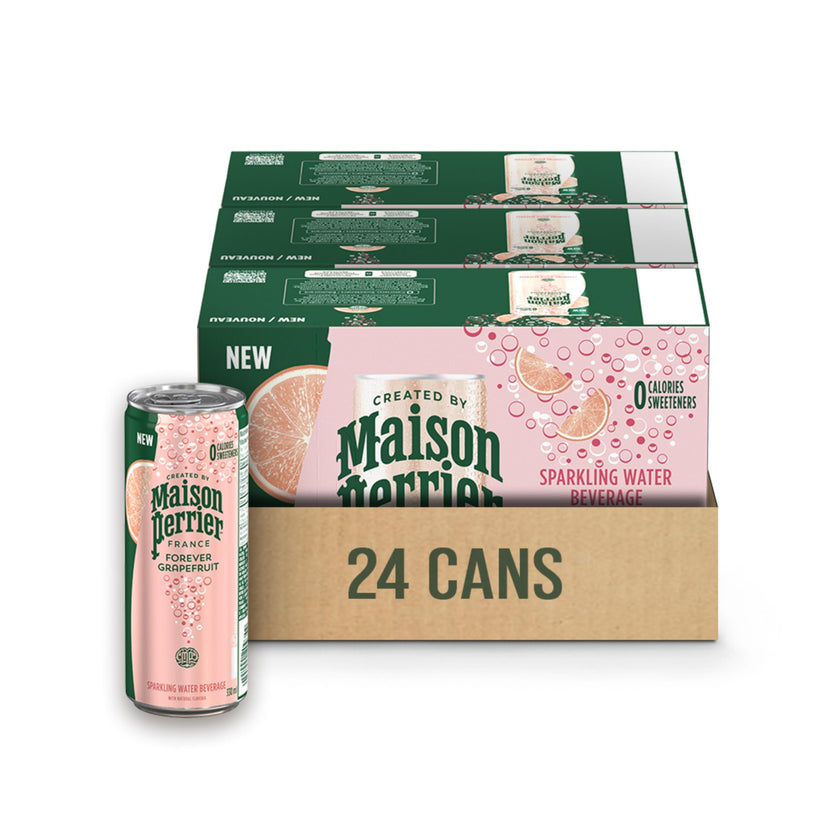 Maison Perrier Forever Grapefruit, Sparkling Water Beverage, 24 x 330ml 🍁 All In One Marketplace Canada