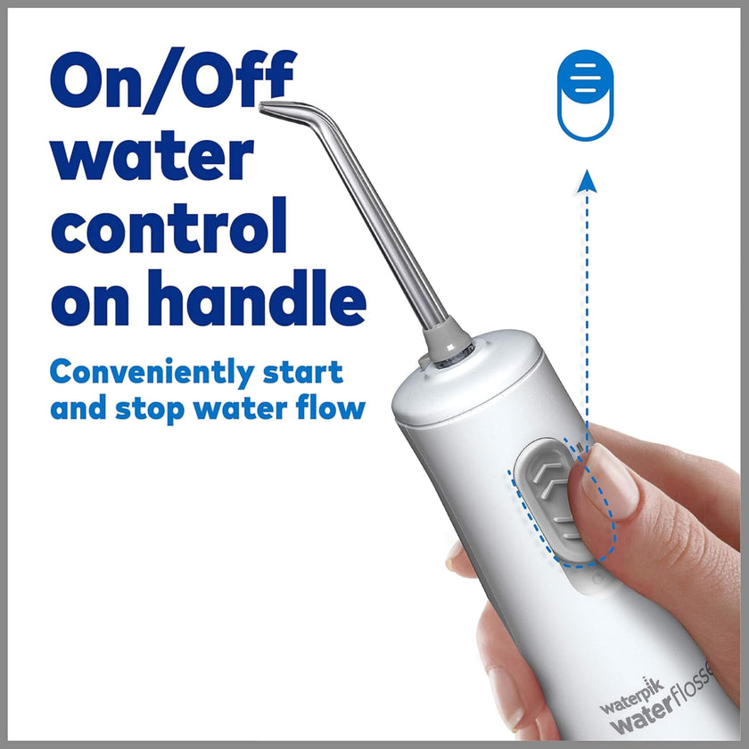 Waterpik Cordless Express Water Flosser, Battery Operated & Portable for Travel & Home, CDA Validated, Waterproof for Shower Use, White WF-02, Packaging May Vary 🍁 All In One Marketplace Canada