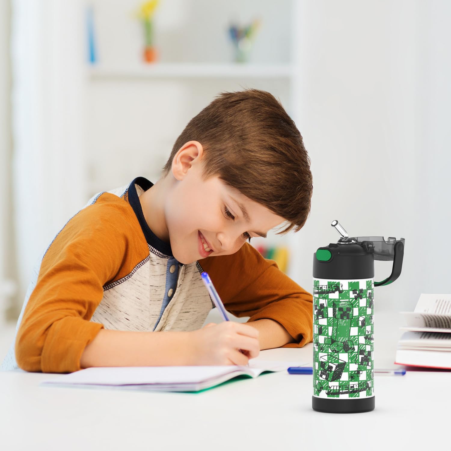 THERMOS FUNTAINER Water Bottle with Straw, 14oz, Minecraft 🍁 All In One Marketplace Canada