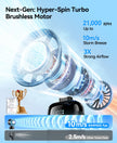 KIMMOO Portable Handheld Turbo Fan with Ice Cooler, Powerful 21000 RPM, Speed (1-199), Up to 14Hrs Cooling, Rechargeable Personal Fan (Black) 🍁 All In One Marketplace Canada