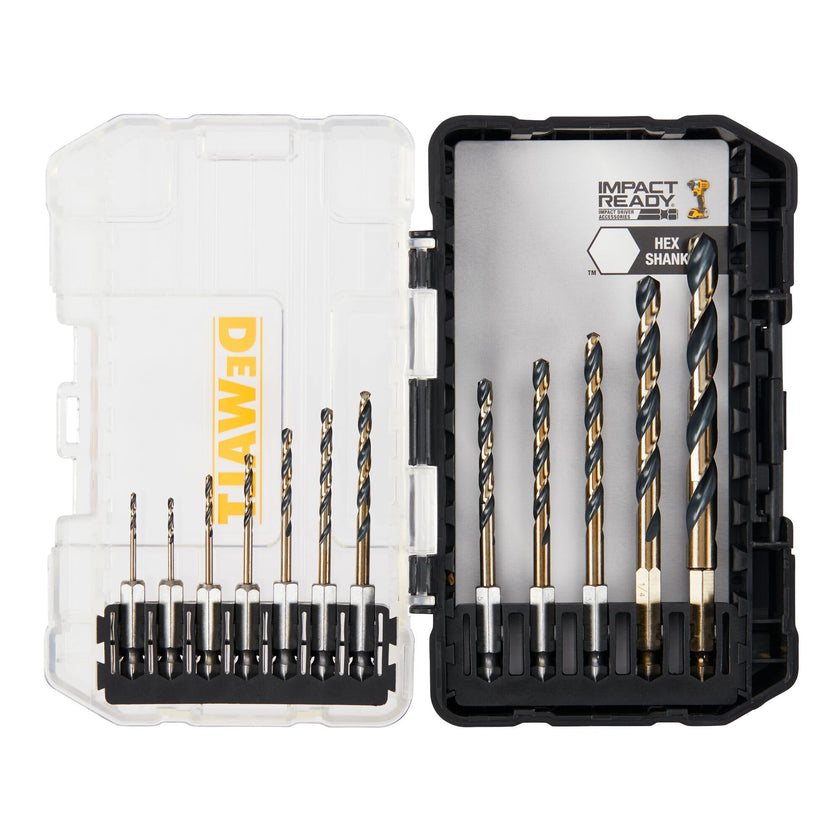 DEWALT 12 Pc Black and Gold Drill Bit Set, Premium Finish Impact Driver Bit Set for Metal, Plastic and Wood (DWAH1182) (DWAH1182) 🍁 All In One Marketplace Canada