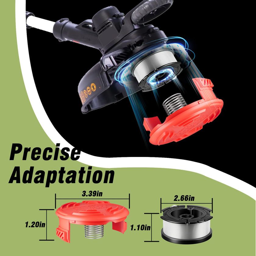 14 Pcs AF-100 Weed Eater Spool Compatible with Black and Decker String Trimmer, 0.065’’ AFS Automatic Feed Replacement Spool, 12 Pcs Spools(360ft Total), 2 Pcs RC-100-P Caps and 2 Springs 🍁 All In One Marketplace Canada