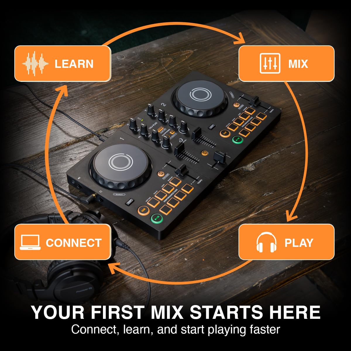 AlphaTheta DDJ-FLX2 Compact 2-Channel DJ Controller, Smart Fader, USB-C 🍁 All In One Marketplace Canada
