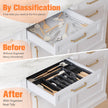 Ceecysaa Cutlery Organizer with 2 Removable Knife Blocks, Expandable Utensil Tray,Adjustable Cutlery Tray Drawer Organizer for Spoons, Knives, Kitchen Organizers and Storage,ABS,Black(6-9 Slots) 🍁 All In One Marketplace Canada