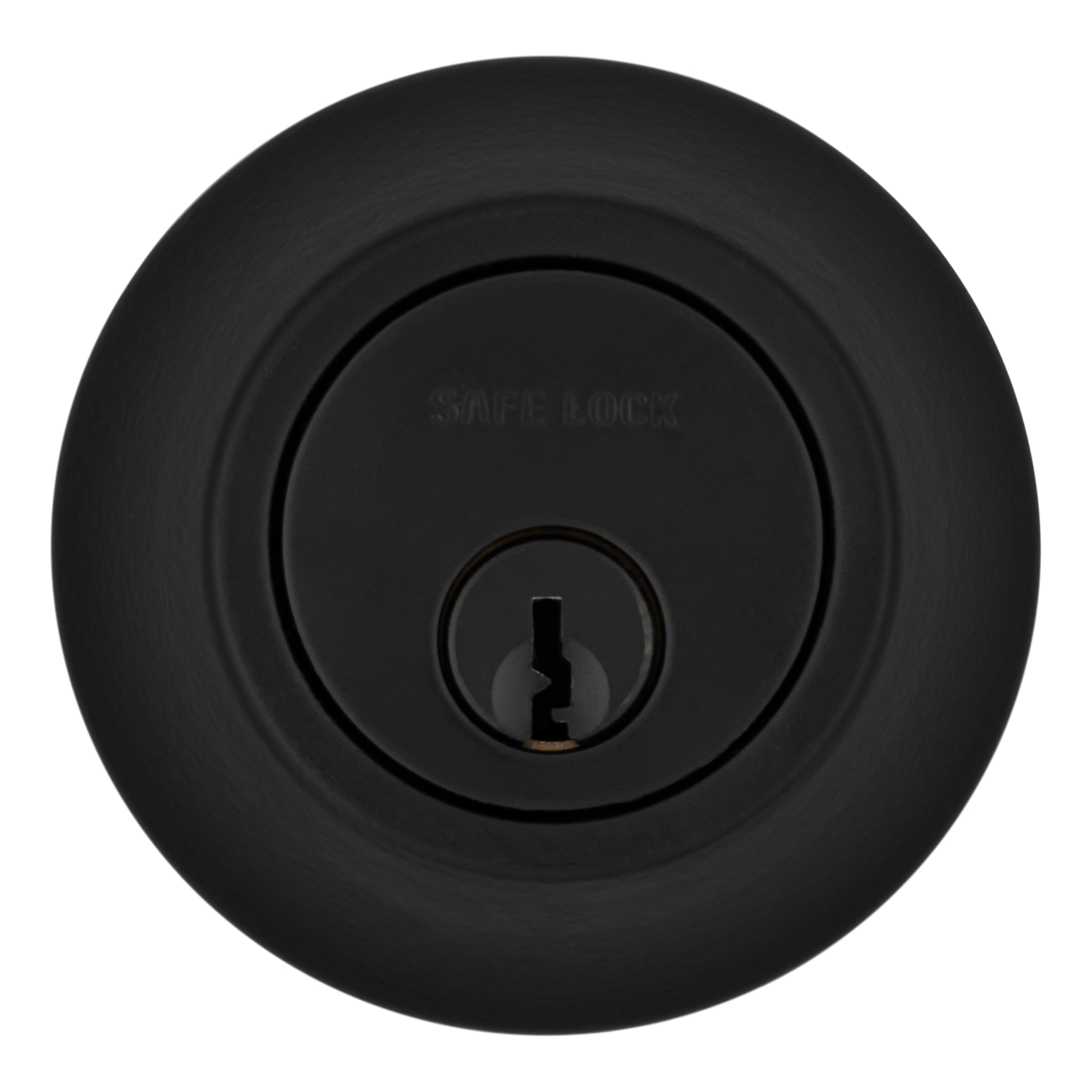 Weiser Safelock Matte Black Round Deadbolt Lock, ANSI/BHMA Grade 3 Certified Front Door Lock, Exterior Door Lock with Key, Traditional Door Locks for Entry Door 🍁 All In One Marketplace Canada