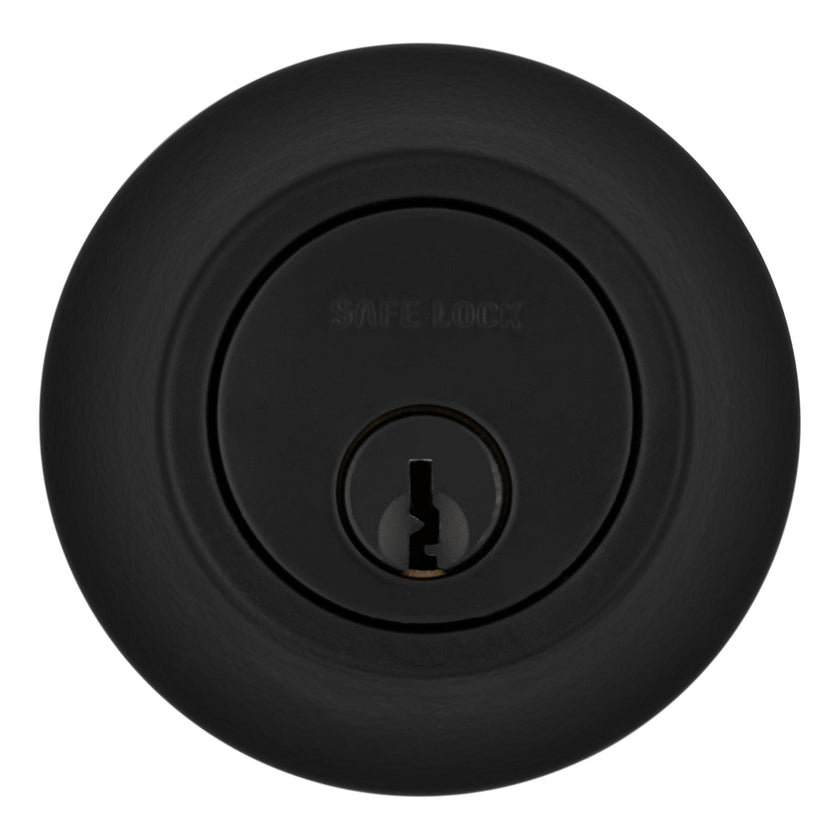 Weiser Safelock Matte Black Round Deadbolt Lock, ANSI/BHMA Grade 3 Certified Front Door Lock, Exterior Door Lock with Key, Traditional Door Locks for Entry Door 🍁 All In One Marketplace Canada