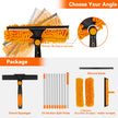 Window Cleaning Tools Window Squeegee: 2 in 1 Double-Sided Professional Cleaner Window Washing Kit with Extension Pole 20+ Ft Duster for High Ceilings Microfiber Scrubber for Indoor Outdoor High Glass 🍁 All In One Marketplace Canada