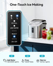 EUHOMY Ice Maker Countertop, 9 Cubes Ready in 6 Mins, 26lbs/24H, Self-Cleaning, Portable Ice Maker Machine with Carry Handle, Basket and Scoop, 2 Sizes of Bullet Ice for Home, Kitchen, Office 🍁 All In One Marketplace Canada