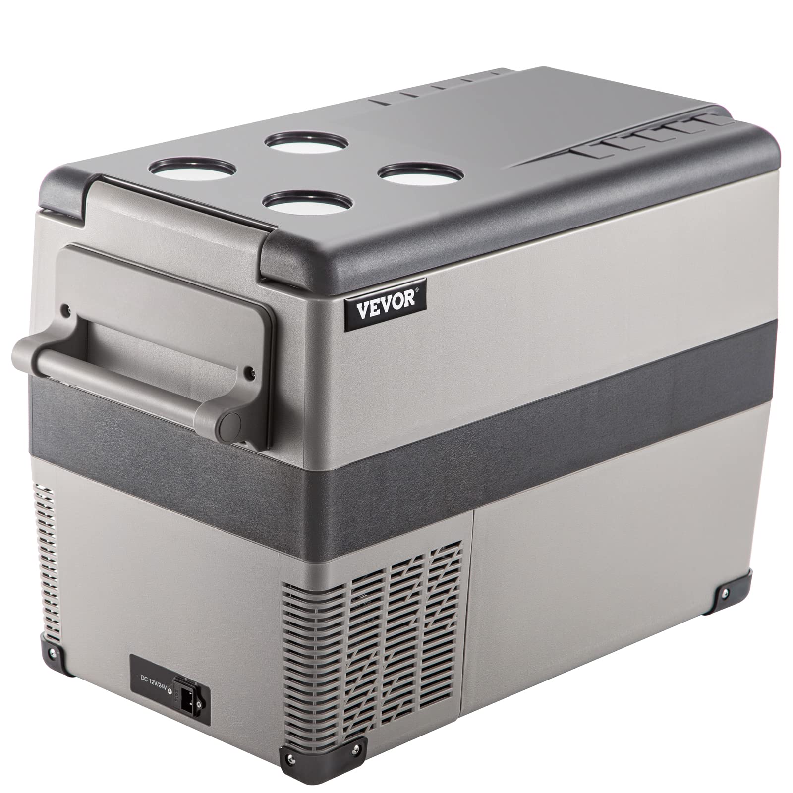 VEVOR 45L Portable Car Refrigerator 48 Quart LG Compact RV Fridge 12/24V DC & 110-240V AC Vehicle Car Truck Boat Mini Electric Freezer for Driving Travel Fishing Outdoor and Home Use -4°F-68°F, Grey 🍁 All In One Marketplace Canada