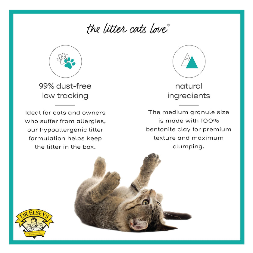 Dr. Elsey's R and R Cat Litter - Low Dust, Low Tracking, Hard Clumping, Superior Scent Control, Unscented and Natural Ingredients - Stress Reducing Kitty Litter, Supports Healthy Breathing 🍁 All In One Marketplace Canada