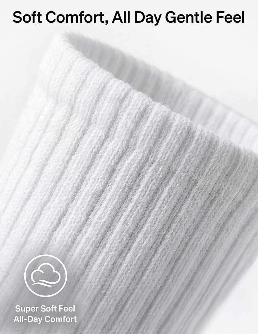 Hue Women's Mini Crew Sock 6 Pair Pack, White - 6 Pair Pack, One Size 🍁 All In One Marketplace Canada