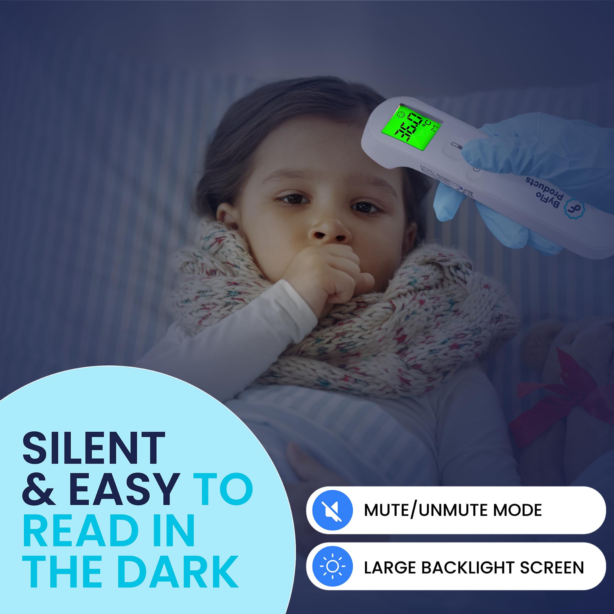 ByFloProducts, Thermometer Adult and Baby, Forehead Digital Thermometer, Infrared Thermometer, Memory and Fever Alarm, Easy to Use, 1 Second Reading Temperature 🍁 All In One Marketplace Canada