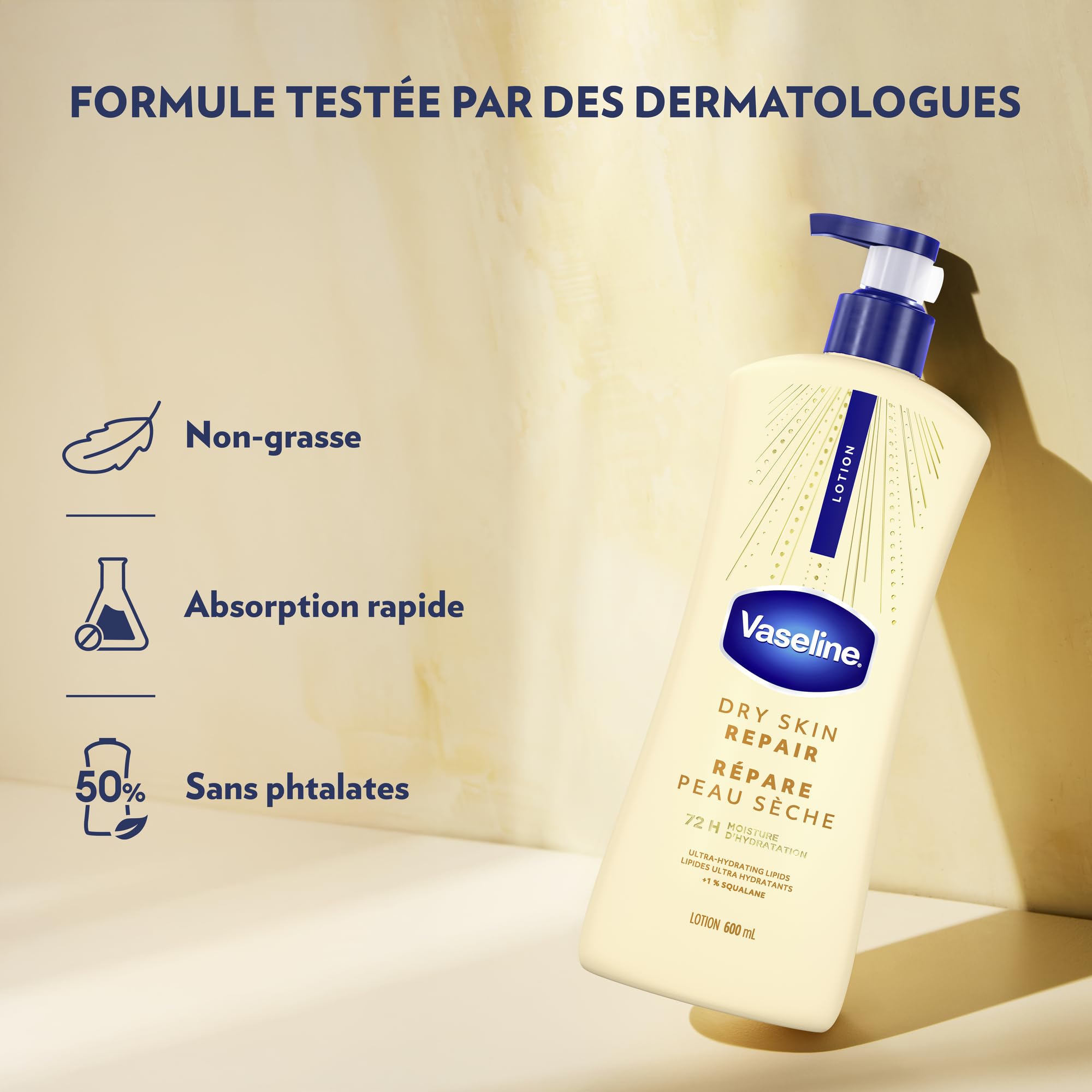Vaseline Dry Skin Repair Lotion Ultra-Hydrating 72H Moisture, 600mL, 4-Pack 🍁 All In One Marketplace Canada