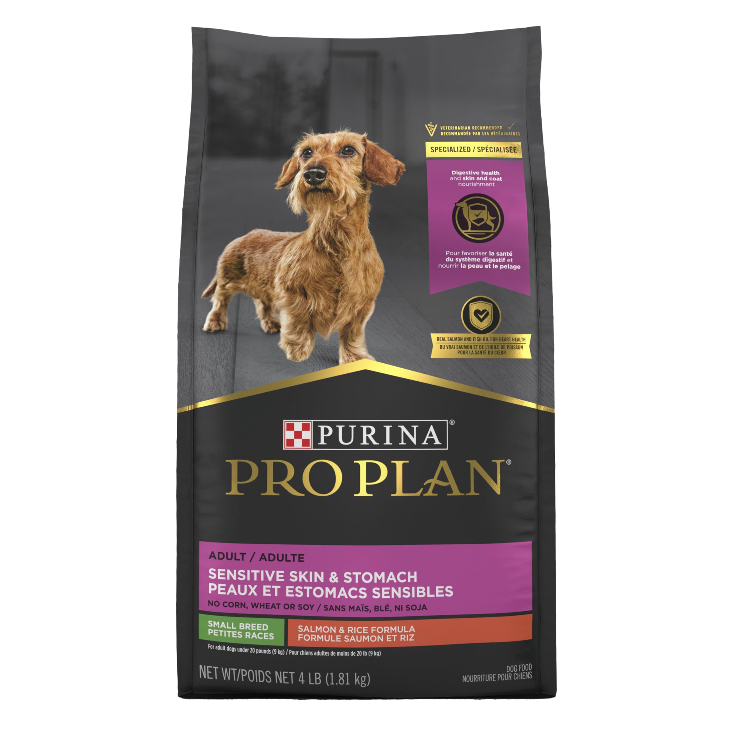 Purina Pro Plan Sensitive Skin & Stomach Small Breed Dry Dog Food, Salmon - 1.81 kg Bag 🍁 All In One Marketplace Canada