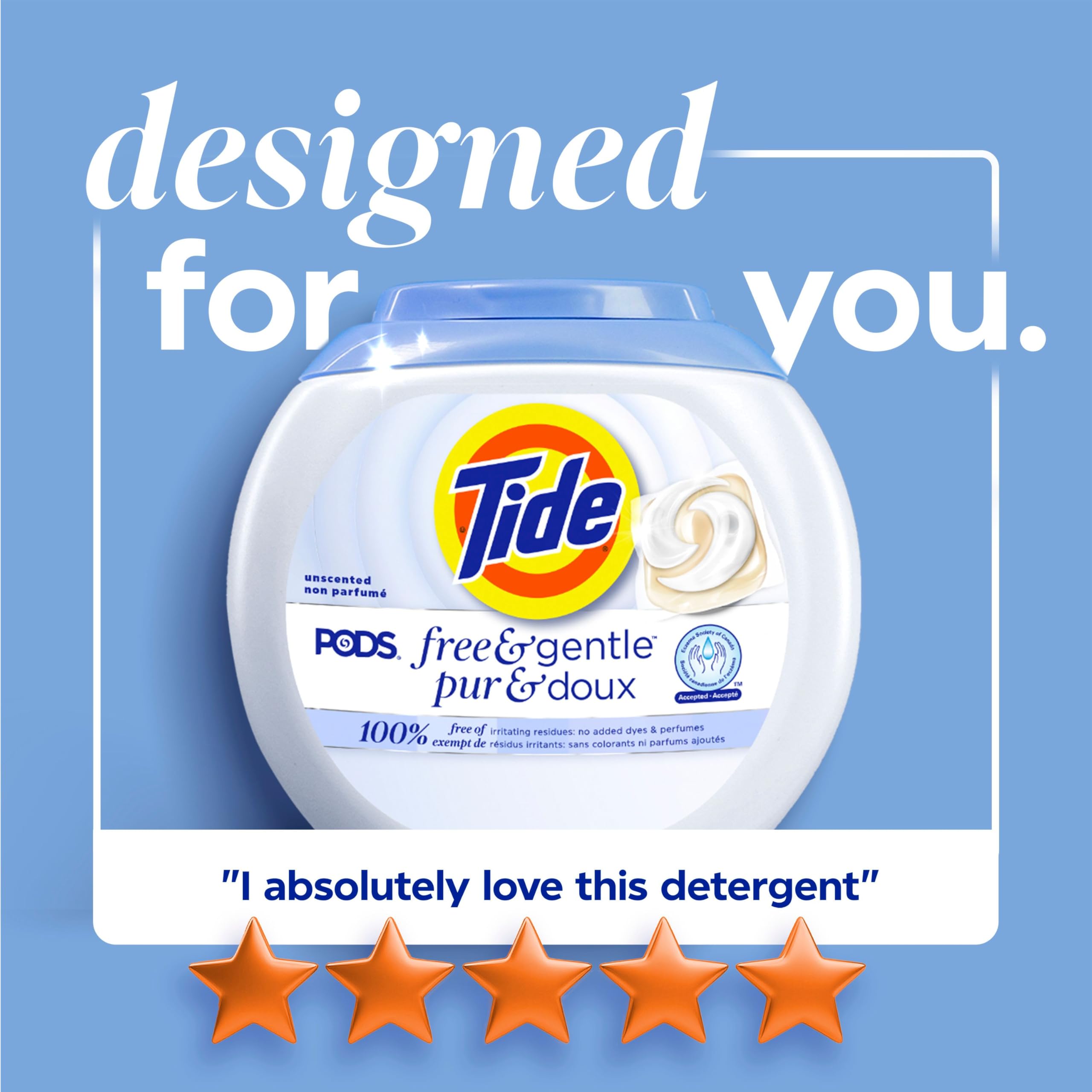 Tide PODS Free & Gentle Laundry Detergent Soap Pacs, 112 Count 🍁 All In One Marketplace Canada