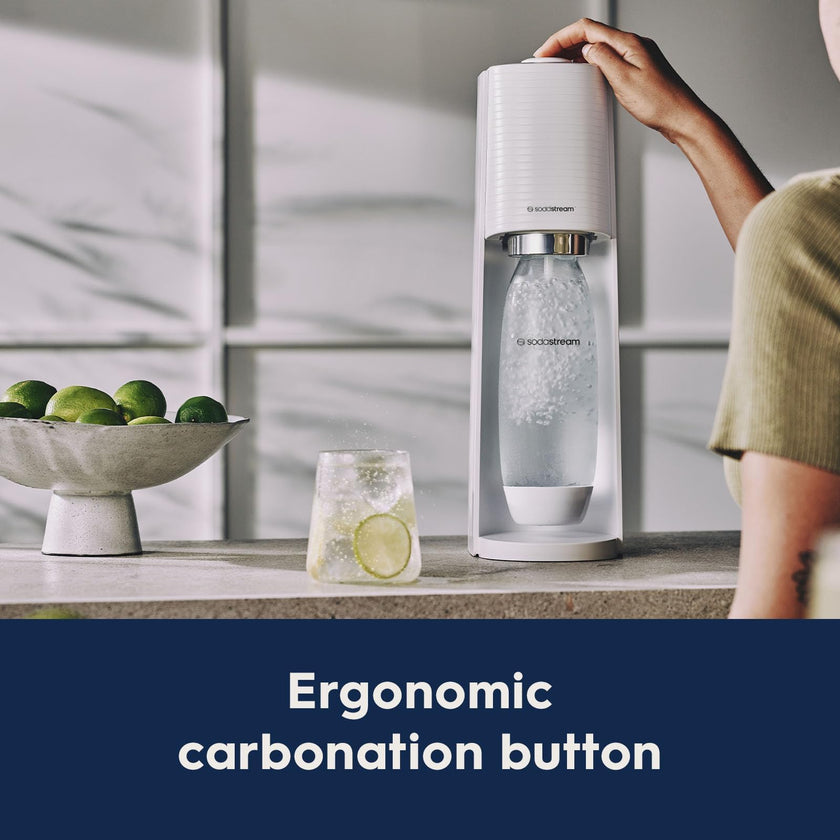 SodaStream Terra Sparkling Water Maker Bundle (White), with CO2, DWS Bottle, and Bubly Drops Flavors 🍁 All In One Marketplace Canada