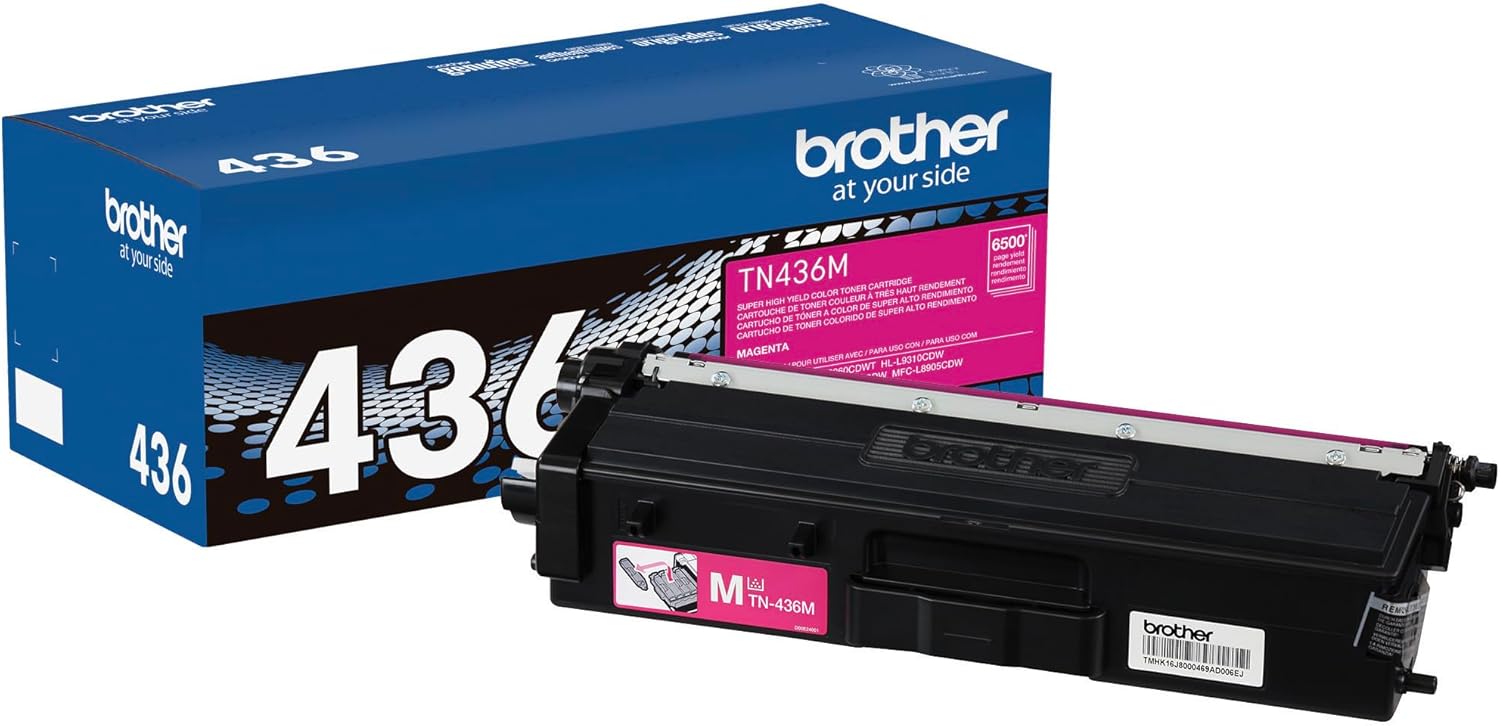 Brother Magenta Toner Cartridge, Super High Yield (TN436M)