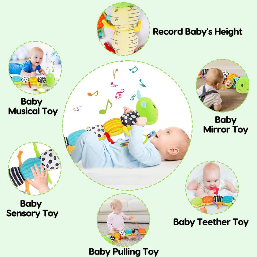 Baby Toys 0-3-6-12 Months, New Born Baby Boy Girl Gifts, Tummy Time Toys with Baby Mirror Teething Rattles Crinkle Music Sensory Toys for Newborn Babies Essentials 0 3 6 9 12 Month 🍁 All In One Marketplace Canada