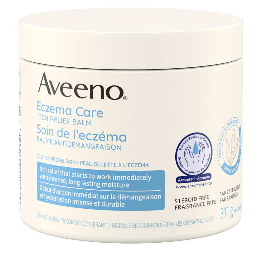 Aveeno Eczema Care Itch Relief Balm, Colloidal Oatmeal Eczema Cream for Instant Itchy Skin Relief, Intense Moisturizing Balm for Sensitive, Eczema-Prone Skin, Steroid- & Fragrance-Free, 311g 🍁 All In One Marketplace Canada