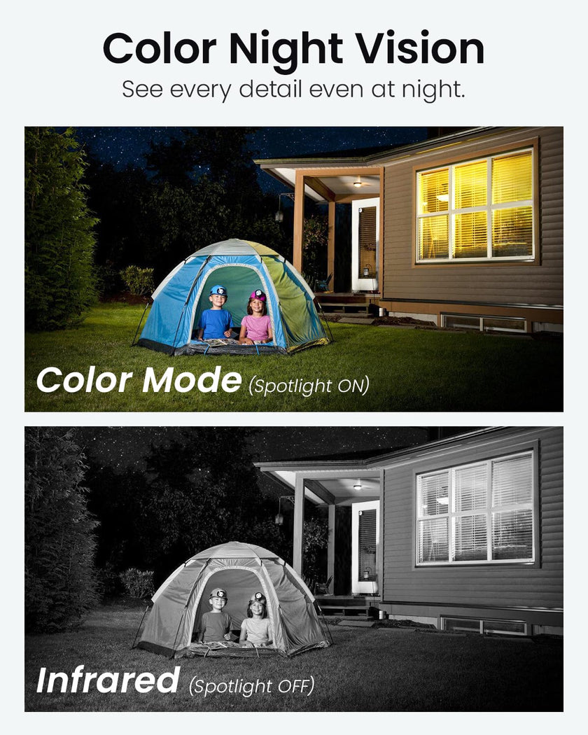 DEKCO 2K Outdoor Security Camera with 360 Degree Pan-Tilt Motion Tracking, Home Camera Surveillance Exterieur, WiFi Camera, Full Color Night Vision Sound-Light Alarm, 2-Way Audio, Waterproof 🍁 All In One Marketplace Canada