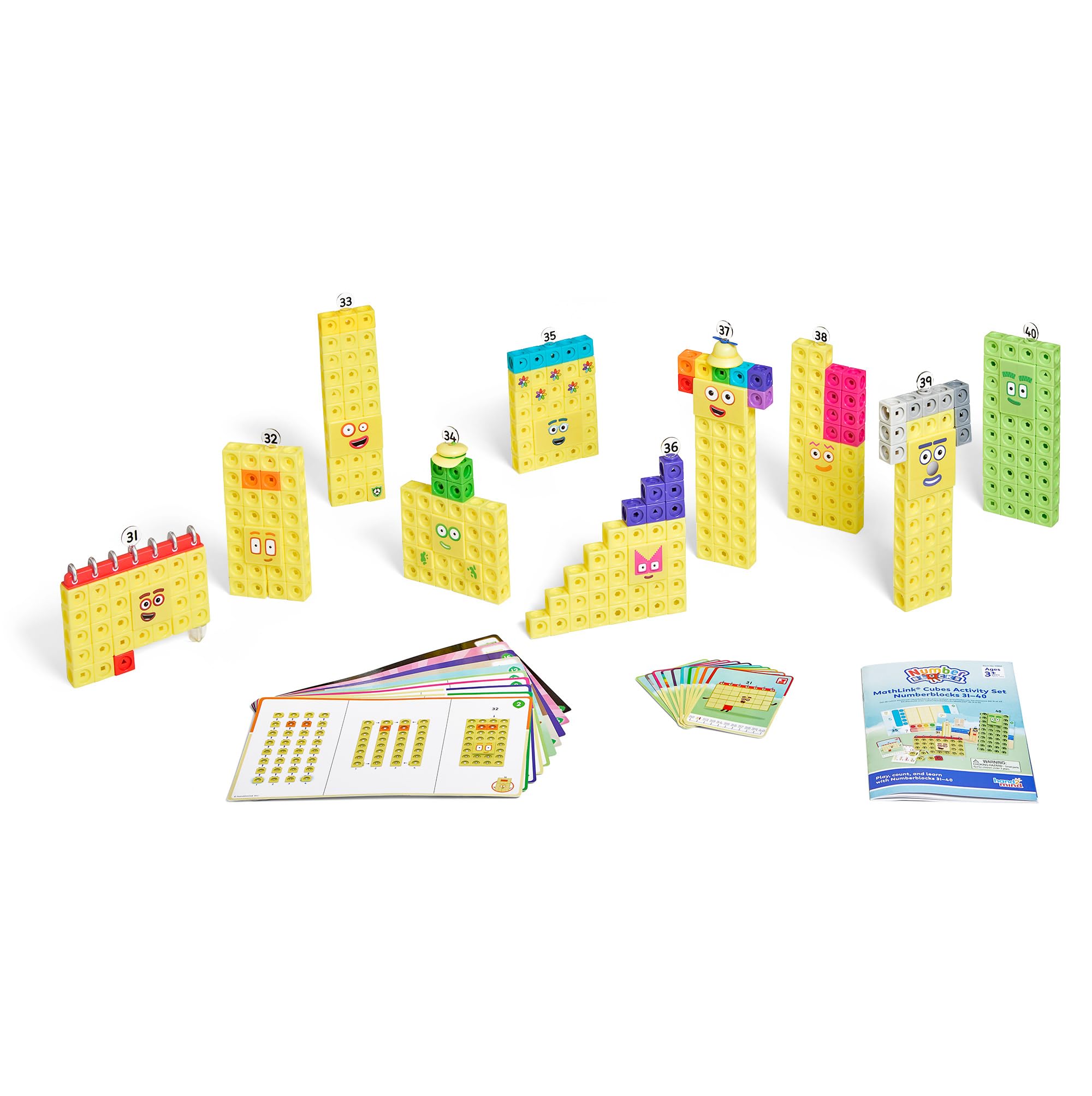 hand2mind Numberblocks 31-40 MathLink Cubes Activity Set - Learn Numbers & Early Math Skills, Preschool and Kindergarten Learning Activities, Educational Toys for Kids, Counting Math Manipulatives 🍁 All In One Marketplace Canada