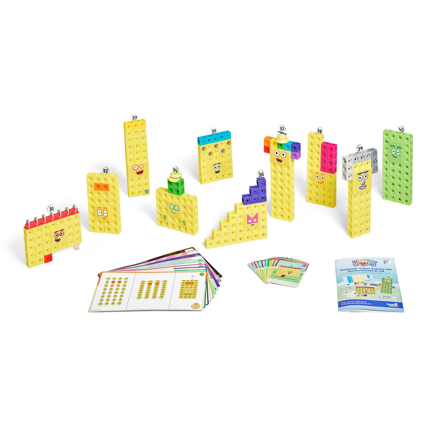 hand2mind Numberblocks 31-40 MathLink Cubes Activity Set - Learn Numbers & Early Math Skills, Preschool and Kindergarten Learning Activities, Educational Toys for Kids, Counting Math Manipulatives 🍁 All In One Marketplace Canada