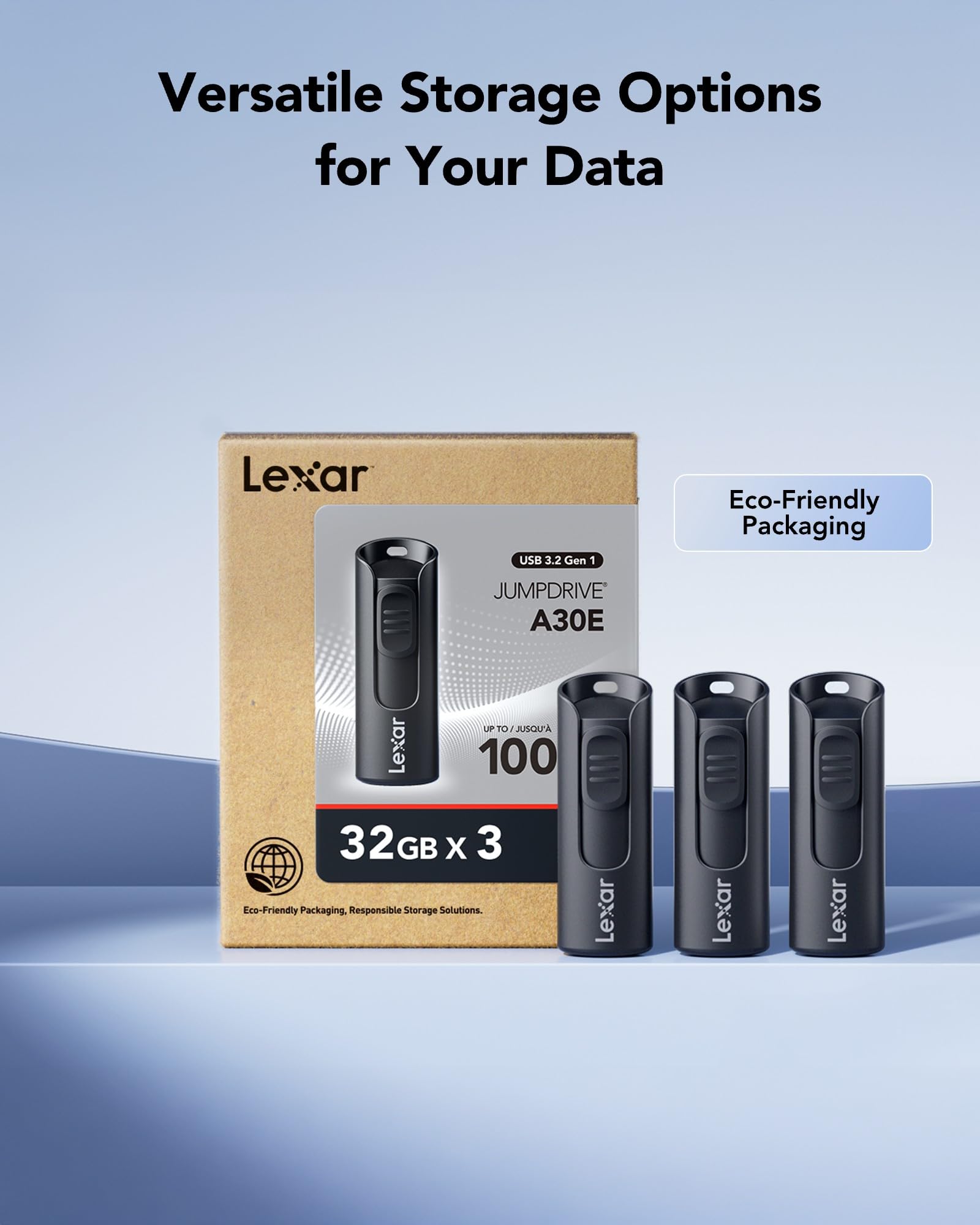 Lexar 32GB 3-Pack Flash Drive A30E USB 3.2 Gen 1, USB Drive up to 100MB/s, Storage Expansion and Backup for PC and Mac Systems 🍁 All In One Marketplace Canada