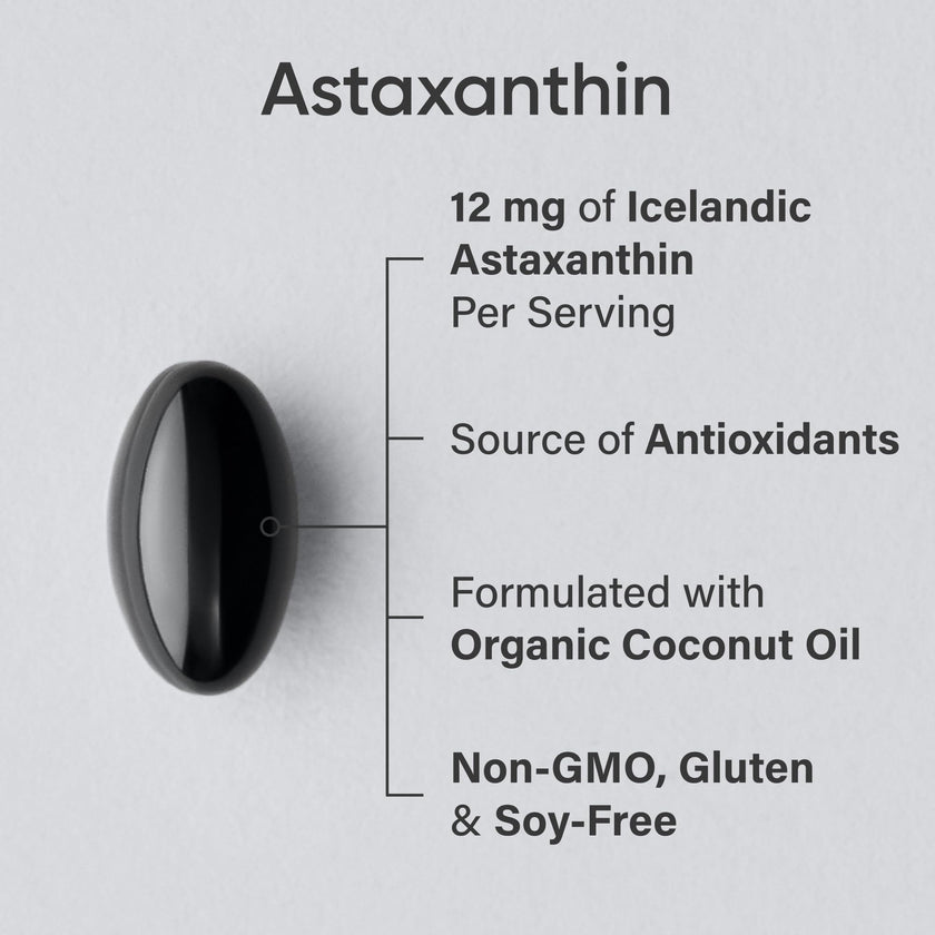 Sports Research® Triple Strength Astaxanthin Supplement from Algae w/Organic Coconut Oil - Natural Support for Skin & Eye Health - Non-GMO & Gluten Free - 12mg, 60 Softgels - 2 Month Supply 🍁 All In One Marketplace Canada