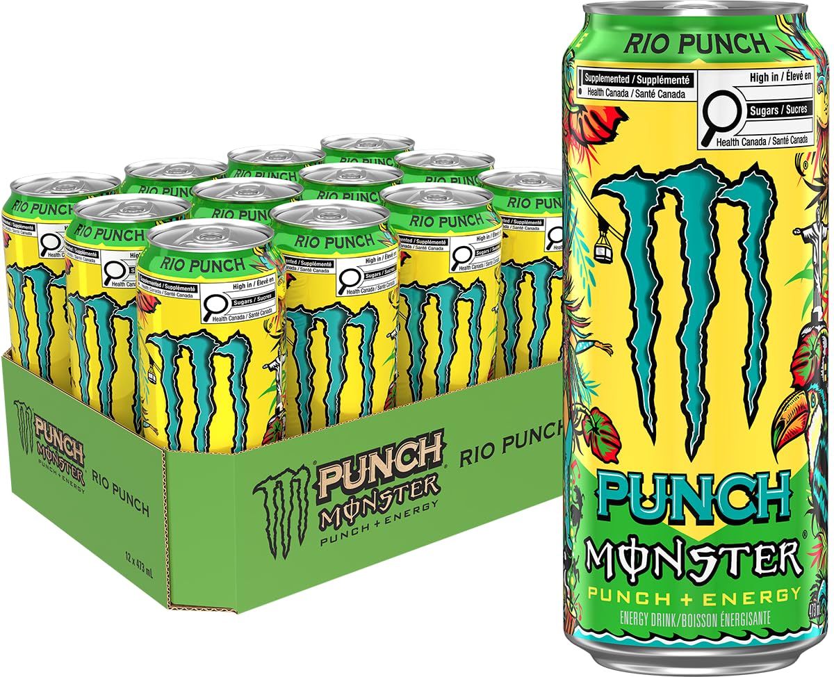 Monster Energy Punch, Rio Punch, 473mL (12 Pack) – Energy Drink 🍁 All In One Marketplace Canada