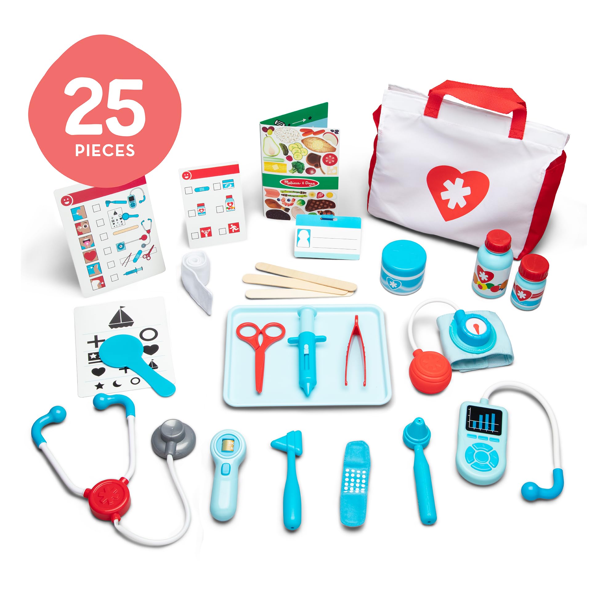 Melissa & Doug Get Well Doctor Kit, 25-Piece Toddler Doctor Play Set, Realistic Pretend Play Toys & Accessories, Preschool Toys for Girls & Boys Ages 3+ 🍁 All In One Marketplace Canada
