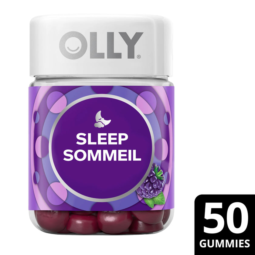 OLLY Sleep Gummy Supplement helps promote a healthy sleep cycle Blackberry Zen with melatonin, L-Theanine & botanicals 25 day Supply, 50 gummies 🍁 All In One Marketplace Canada