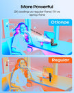 Otlonpe Handheld Misting Fan Portable, Powerful 4 High Speeds Rechargeable Small Hand Held Fan Water Mist, 4000mAh Battery Operated, Foldable, Lanyard, Personal Cooling for Travel (BLACK) 🍁 All In One Marketplace Canada