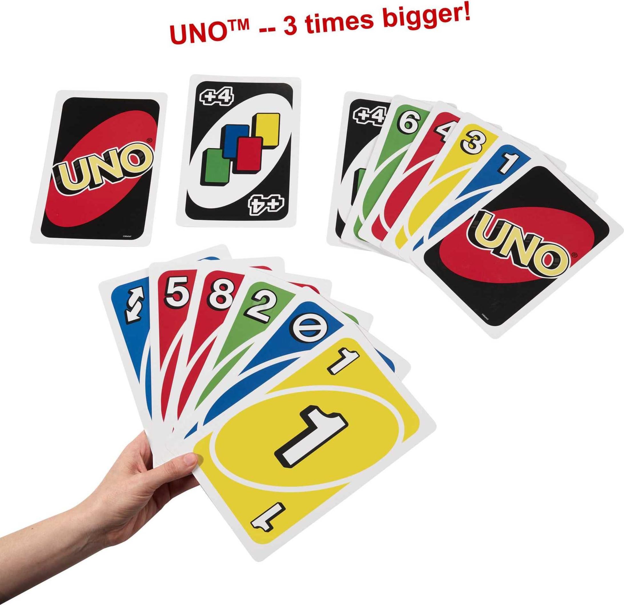Mattel Games Giant UNO Card Game for Kid, Adult & Families, Color Blind Accessible & Customizable Large Deck 🍁 All In One Marketplace Canada