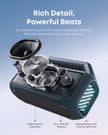 soundcore Boom 2 Outdoor Speaker, 80W, Subwoofer, BassUp 2.0, 24H Playtime, IPX7 Waterproof, Floatable, RGB Lights, USB-C, Custom EQ, Bluetooth 6.0, Portable, Camping, Beach, and Backyard-Blue 🍁 All In One Marketplace Canada