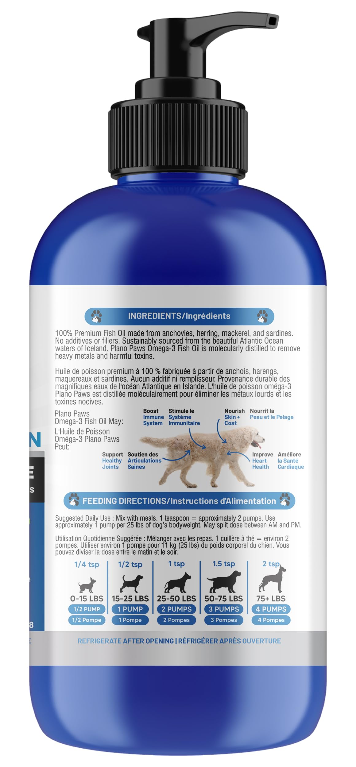 Omega 3 Fish Oil for Dogs – Liquid Fish Oil Supplement – Supports Skin & Coat, Joint Function & Overall Wellness – Easy to Serve – for All Breeds & Ages 🍁 All In One Marketplace Canada