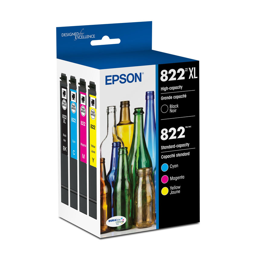 Epson 822 Genuine Ink Cartridge XL Black and Standard Color Combo Pack 🍁 All In One Marketplace Canada