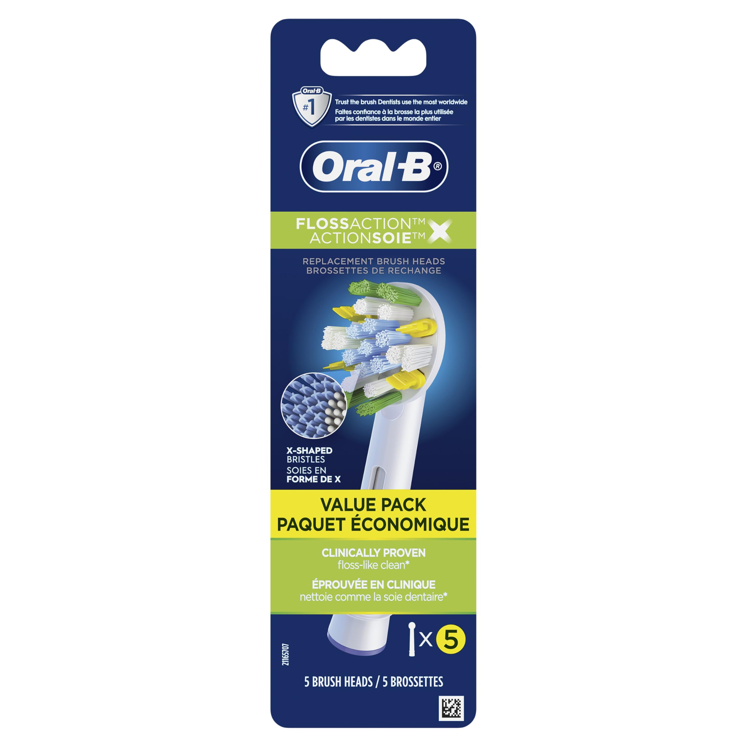 Oral-B FlossAction XFilaments Oral - B Electric Toothbrush Replacement Brush Heads Refill, White (5 Count) 🍁 All In One Marketplace Canada