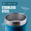 BlenderBottle Strada Shaker Cup Insulated Stainless Steel Water Bottle with Wire Whisk, 24-Ounce, Blue 🍁 All In One Marketplace Canada