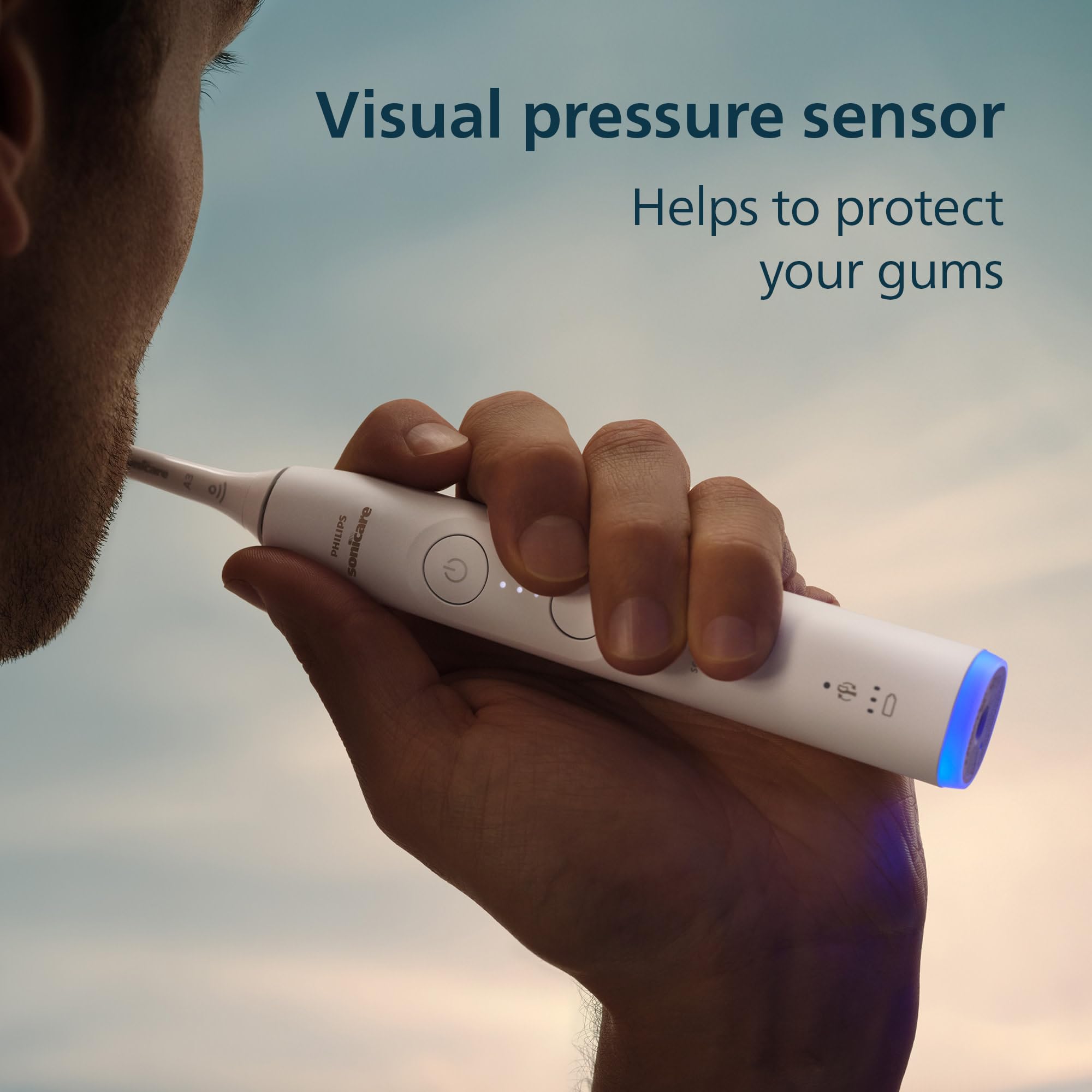 Philips Sonicare 6100 Series Electric Toothbrush - Next-Generation Sonicare Technology, Pressure Sensor, 6 Brushing Settings, SmarTimer, BrushPacer, 21-day Runtime, Travel Case, White, Model HX7400/05 🍁 All In One Marketplace Canada