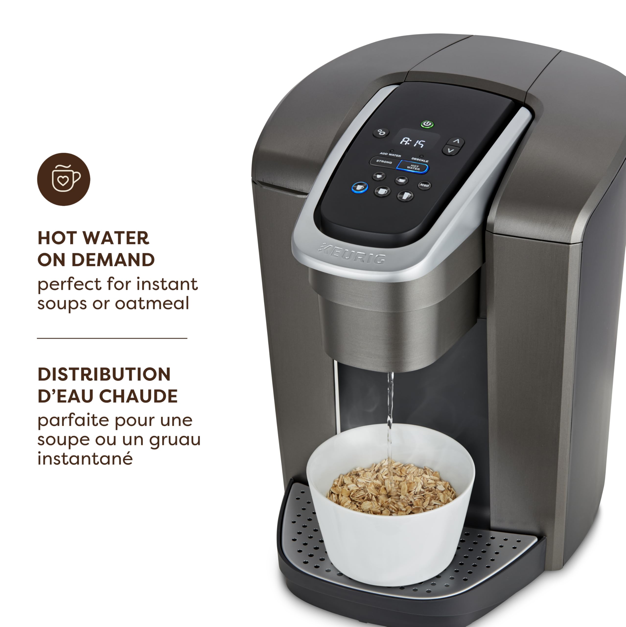 Keurig K-Elite Single Serve K-Cup Pod Coffee Maker, With Iced Brew Functionality And Quiet Brew Technology, Brushed Slate 🍁 All In One Marketplace Canada